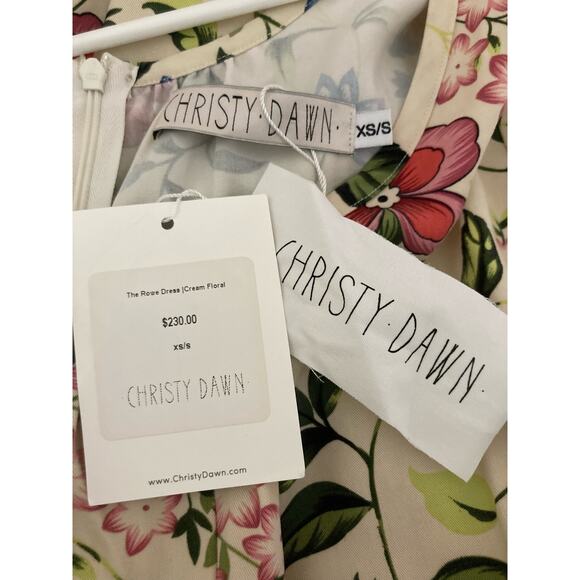 NWT CHRISTY DAWN Rowe Maxi Dress Cream Floral Size XS/S - Picture 8 of 10